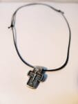 Double Sided Old Sterling Silver Cross Jesus Christ Crucifix Necklace for Mens, Womens and Childrens Orthodox Roman Christian Catholic