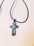 Double Sided Old Sterling Silver Cross Jesus Christ Crucifix Necklace for Mens, Womens and Childrens Orthodox Roman Christian Catholic