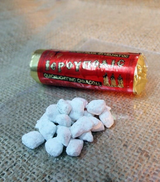 Original Incense Resin 100gr. from Mount Athos and 6 pcs Charcoal