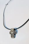 Double Sided Old Sterling Silver Cross Jesus Christ Crucifix Necklace for Mens, Womens and Childrens Orthodox Roman Christian Catholic