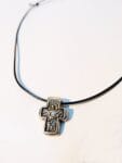 Double Sided Old Sterling Silver Cross Jesus Christ Crucifix Necklace for Mens, Womens and Childrens Orthodox Roman Christian Catholic