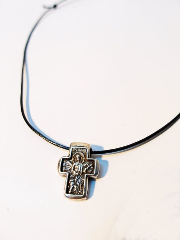 Double Sided Old Sterling Silver Cross Jesus Christ Crucifix Necklace for Mens, Womens and Childrens Orthodox Roman Christian Catholic