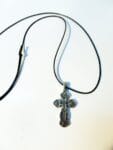 Double Sided Old Sterling Silver Cross Jesus Christ Crucifix Necklace for Mens, Womens and Childrens Orthodox Roman Christian Catholic