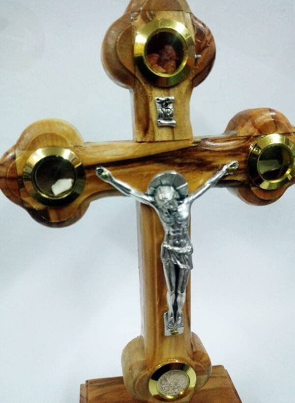Vintage Olive Wood Crucifix from Jerusalem