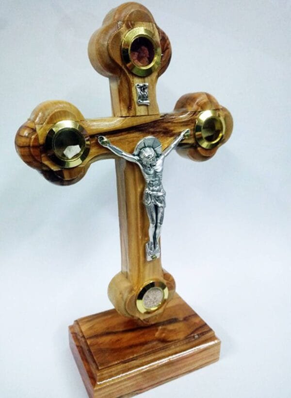 Vintage Olive Wood Crucifix from Jerusalem