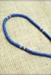 Prayer Rope 100 knots Blue silk thread with blue and gold beads with Holy anointing oil