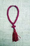 Prayer Rope 50 knots Red silk thread with red and gold beads with Holy anointing oil