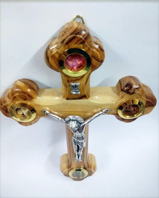 Olive Wood Cross Crucifix from Jerusalem