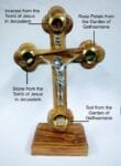 Vintage Olive Wood Crucifix from Jerusalem