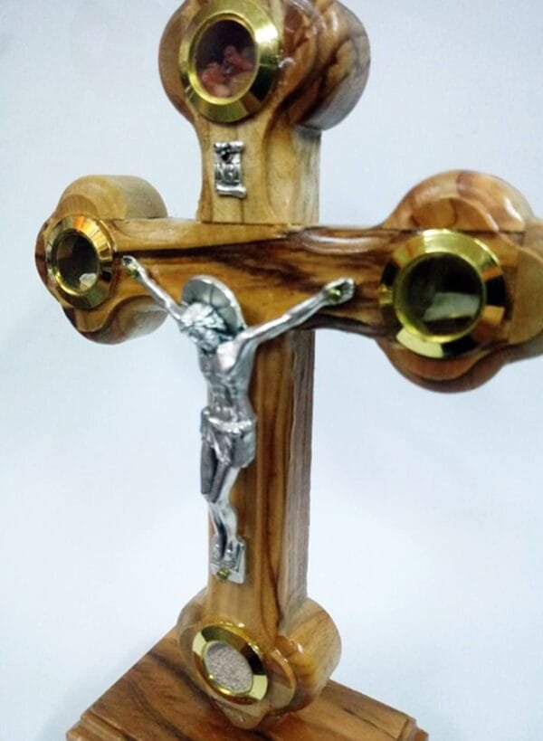 Vintage Olive Wood Crucifix from Jerusalem