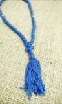Prayer Rope 100 knots Blue silk thread with blue and gold beads with Holy anointing oil