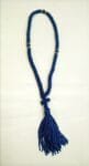 Prayer Rope 100 knots Blue silk thread with blue and gold beads with Holy anointing oil