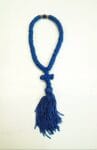 Prayer Rope 50 knots Blue silk thread with blue and gold beads with Holy anointing oil