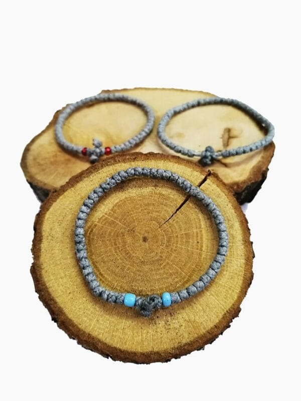 Prayer Rope Grey 50 knots silk