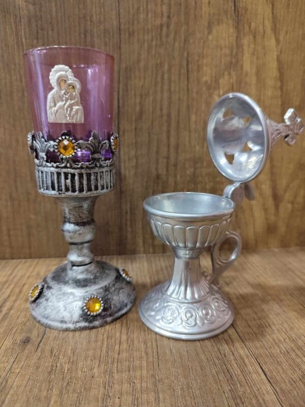 Set Oil lamp with Silver Censer