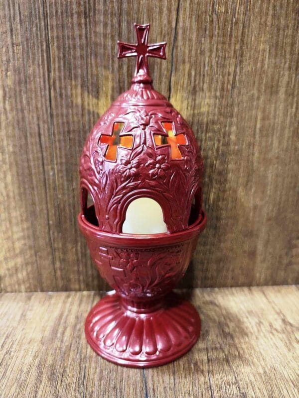 Red Standing Oil Lamp