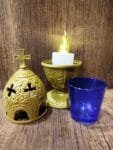 Gold Standing Oil Lamp