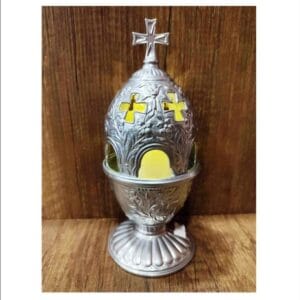 Silver Standing Oil Lamp