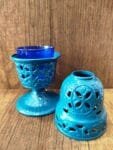 Blue Standing Oil Lamp