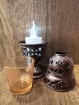 Brown Standing Oil Lamp
