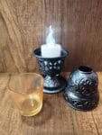 Gray Standing Oil Lamp