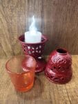 Red Standing Oil Lamp