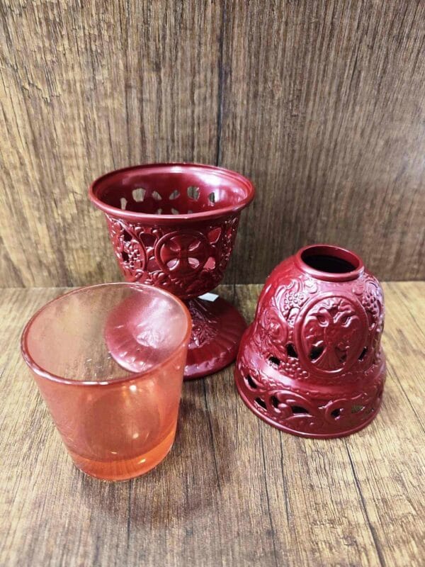 Red Standing Oil Lamp