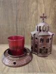 Metallic Brown Standing Church Oil Lamp