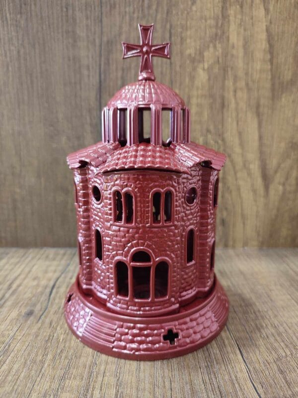 Red Standing Church Oil Lamp