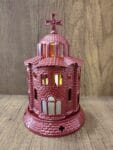 Red Standing Church Oil Lamp