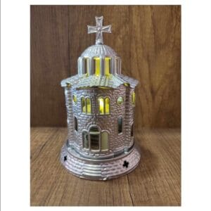 Silver Standing Church Oil Lamp