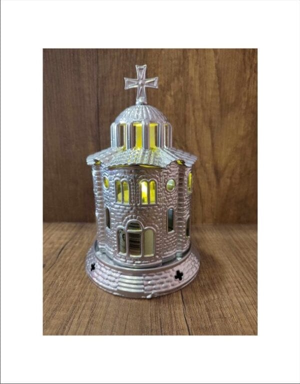 Silver Standing Church Oil Lamp