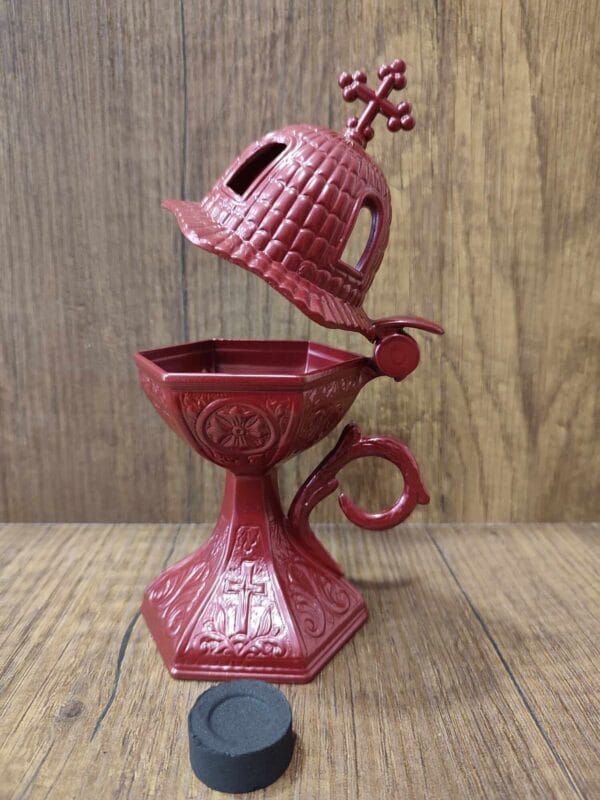 Outdoor Red Metal Censer