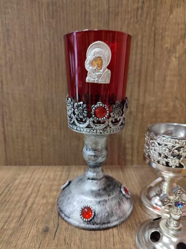 Set Oil lamp with Silver Censer
