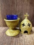 Gold Standing Oil Lamp