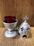 Silver Standing Oil Lamp