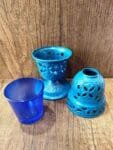 Blue Standing Oil Lamp