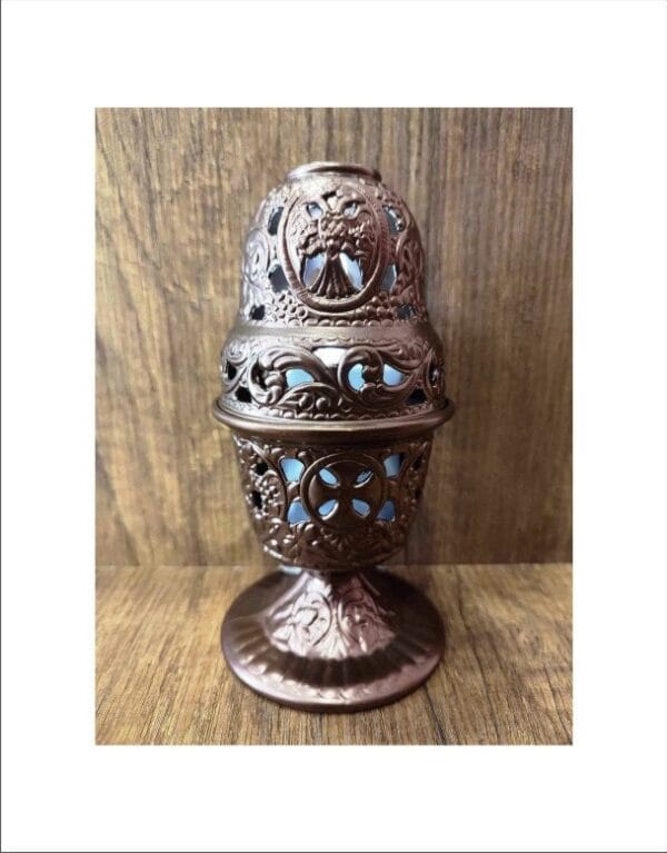 Brown Standing Oil Lamp