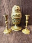 Gold Standing Oil Lamp