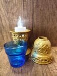 Gold Standing Oil Lamp