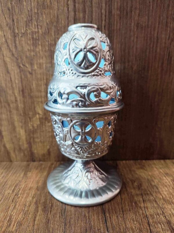 Silver Standing Oil Lamp