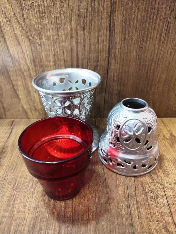 Silver Standing Oil Lamp