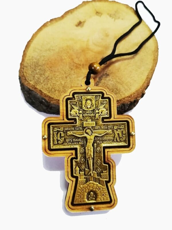 Car Hanging Cross Metal Carved with Plexyglass Cover