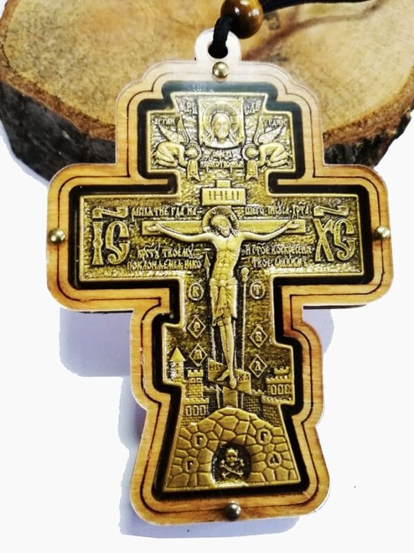 Car Hanging Cross Metal Carved with Plexyglass Cover