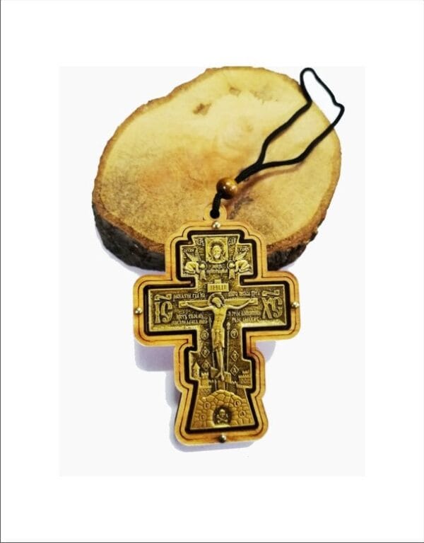 Car Hanging Cross Metal Carved with Plexyglass Cover