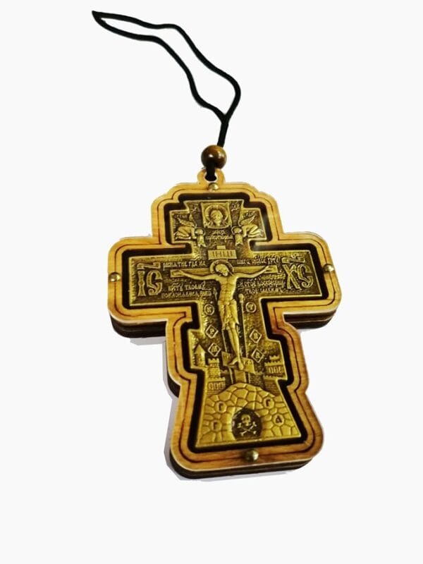 Car Hanging Cross Metal Carved with Plexyglass Cover