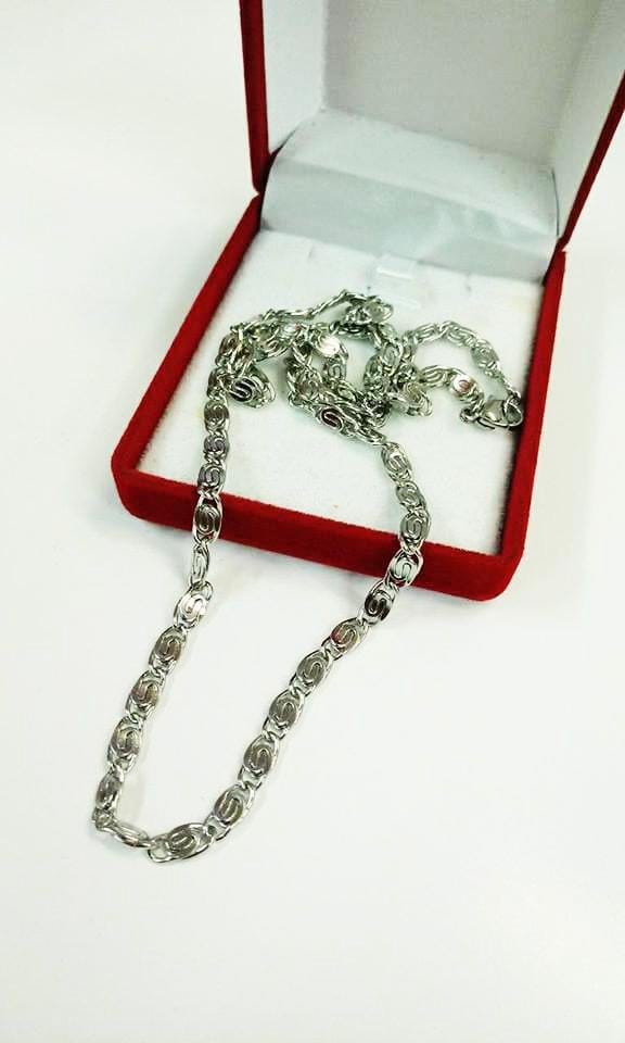 Necklace chain steel silver