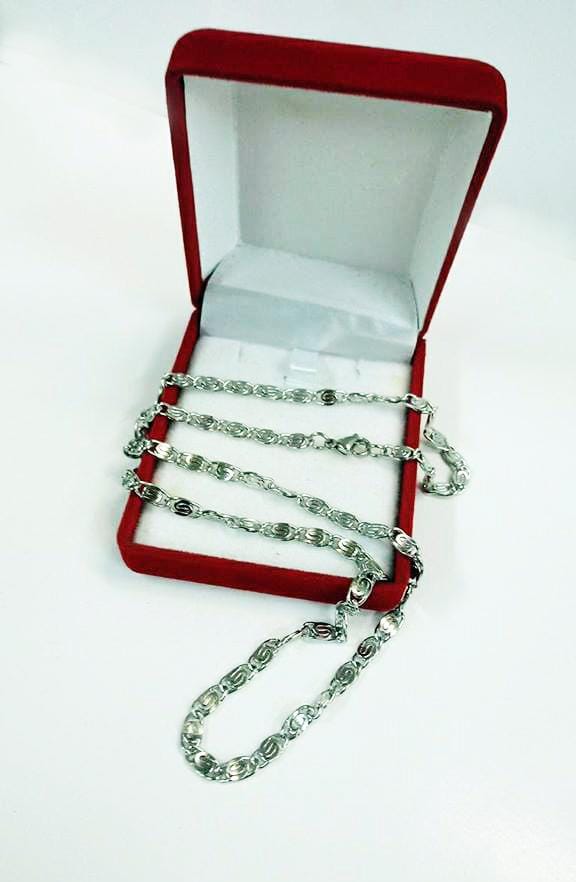 Necklace chain steel silver