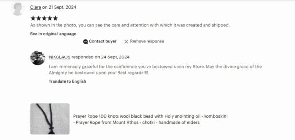 Prayer Rope 100 knots wool with Holy Myrrh