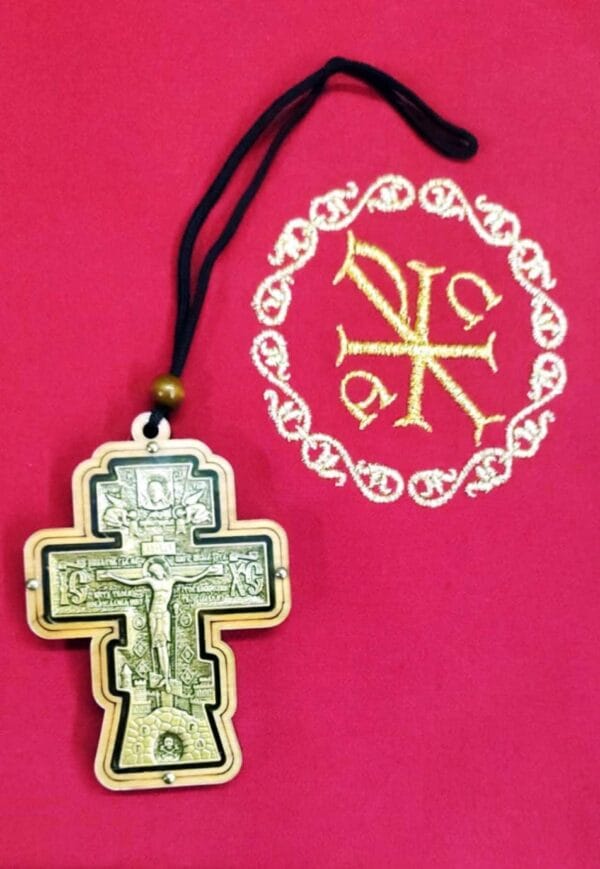 Carved Hanging Cross for Car with Plexiglass Facade